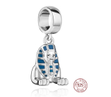 Charm Srebrna 925 Egipska Sfinga, zawieszka na bransoletkę podróżniczą