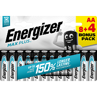 Energizer Baterie Max Plus AA baterie alkaliczne, 8+4 szt.