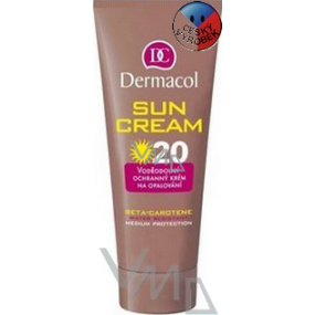 Dermacol Sun Cream SPF20 voděodolný ochranný krém na opalování 75 ml