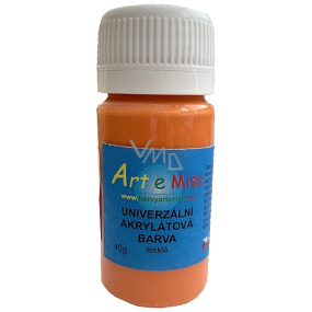 Art e Miss Uniwersalna farba akrylowa błyszcząca 64 Pomarańczowa 40 g