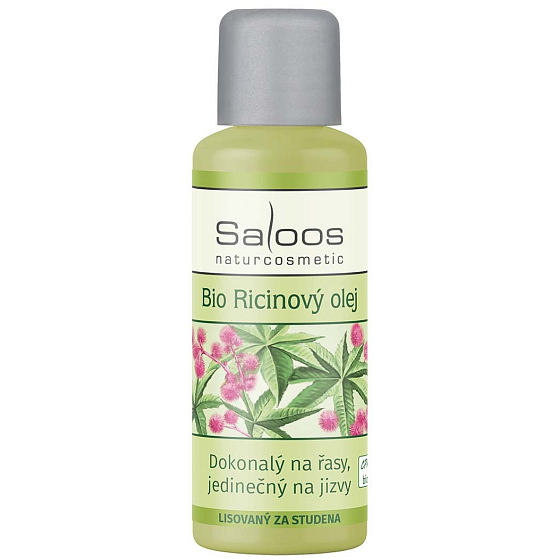 Saloos Bio Olej rycynowy tłoczony na zimno do ciała, twarzy, rzęs i włosów, leczy blizny na brodawki 50 ml