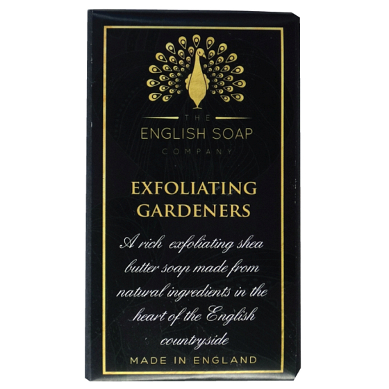 English Soap Exfolianting Zahradníci přírodní parfémované mýdlo s bambuckým máslem 200 g