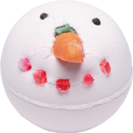 Bomb Cosmetics Růžový sněhulák - Chilly Millie Šumivý balistik do koupele 160 g