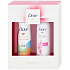 Dove Rose Oil sprchová pěna 200 ml + Invisible Care Touch antiperspirant deodorant sprej pro ženy 150 ml, kosmetická sada