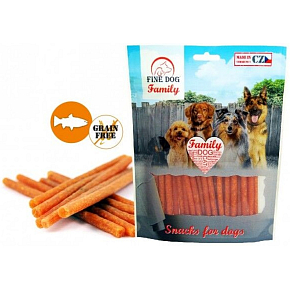 Fine Dog Family lososová tyčka, přírodní masová pochoutka pro psy 200 g
