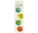 Albi Magnetyczne mini zakładki Dinozaury, średnica 3 cm 4 sztuki