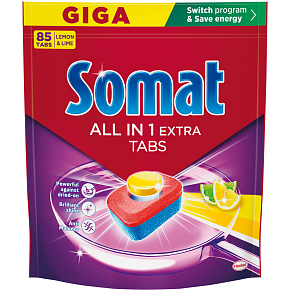 Somat tabletki do zmywarki All in 1 Extra Cytryna i Limonka, 85 szt. Somat tabletki do zmywarki All in 1 Extra Cytryna i Limonka, 85 szt.