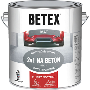Betex S2131 2w1 podstawowa i wierzchnia farba na beton 0840 czerwonobrunatna, 2 kg