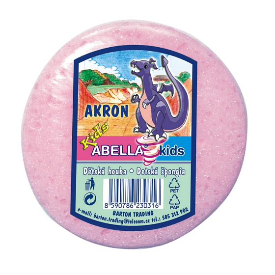 Abella Akron Kids gąbka kąpielowa 10 x 9,5 x 4,5 cm różne kolory 1 sztuka