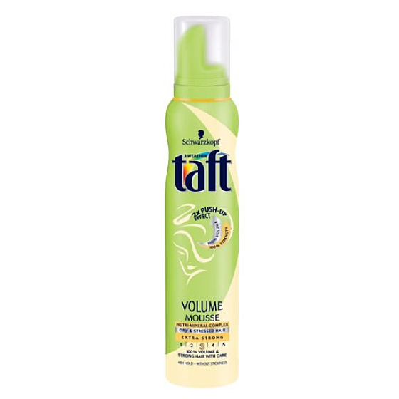 Taft Volume Dry & Stresse s double Push-up efektem pěnové tužidlo 200 ml