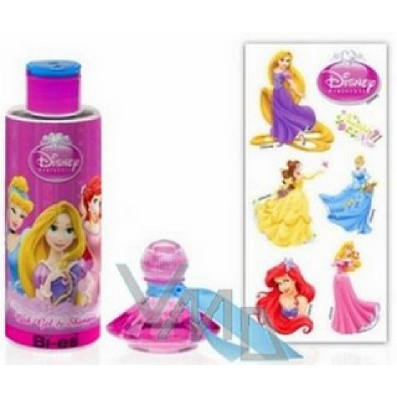 Disney Princess sprchový gel 200 ml + parfém 20 ml + nálepky, kosmetická sada