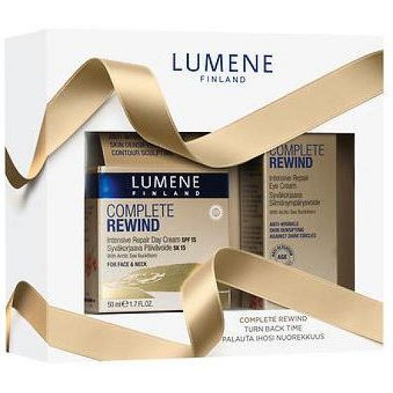 Lumene Complete Rewind SPF15 Intensive Repair denní krém 50 ml + Complete Rewind Intensive Repair oční krém 15 ml, kosmetická sada