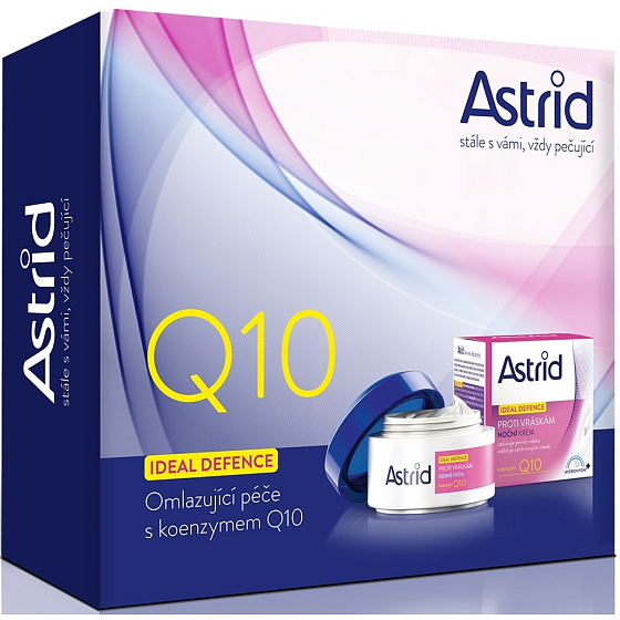 Astrid Ideal Defence Q10 proti vráskám denní krém 50 ml + noční krém 50 ml, kosmetická sada