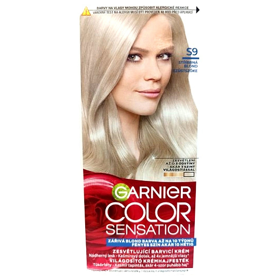 Garnier Color Sensation The Vivids intensywna trwała farba do włosów S9 Srebrny blond
