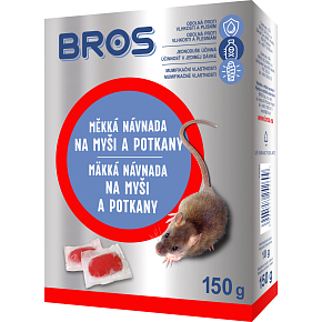 Bros miękka przynęta przeciwko myszom, szczurzym i norom, 150 g
