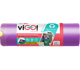 viGO torby na odpady samozamykające, 27 µ, 70 × 100 cm, 120 l, 10 szt.