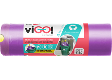 viGO torby na odpady samozamykające, 27 µ, 70 × 100 cm, 120 l, 10 szt.