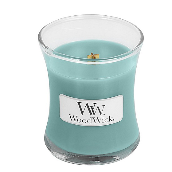 WoodWick Blue Java Banana - Havajský banán vonná svíčka s dřevěným knotem a víčkem sklo malá 85 g
