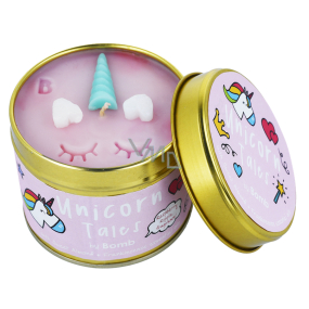 Bomb Cosmetics Bajki o jednorożcu - Unicorn Tales Aromatyczna naturalna, ręcznie wykonana świeca w puszce pali aż 35 godzin