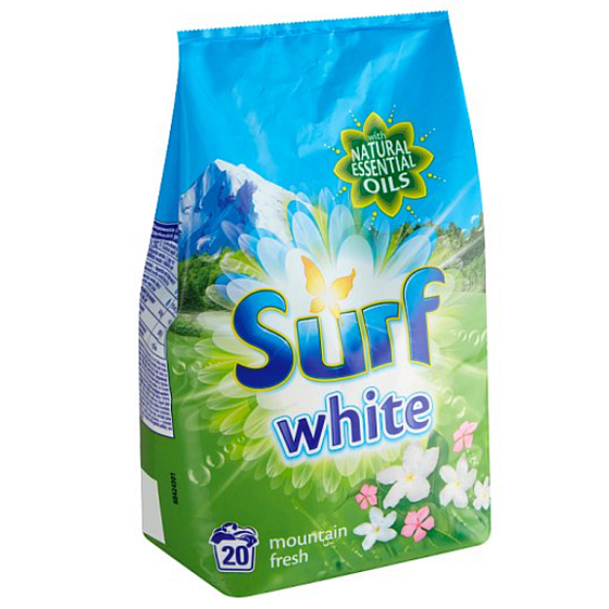 Surf White Mountain Fresh prášek na praní bílého prádla 20 dávek 1,3 kg