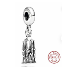 Zawieszka ze srebra próby 925 Barcelona La Sagrada Familia, charms do bransoletki podróżniczej