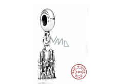 Zawieszka ze srebra próby 925 Barcelona La Sagrada Familia, charms do bransoletki podróżniczej