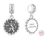 Zawieszka ze srebra próby 925 Gry o Tron herb Lannisterów, charms do bransoletki, film