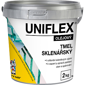Uniflex olejowy kit szklarski, przeznaczony do malowania, 2 kg Uniflex olejowy kit szklarski, przeznaczony do malowania, 2 kg