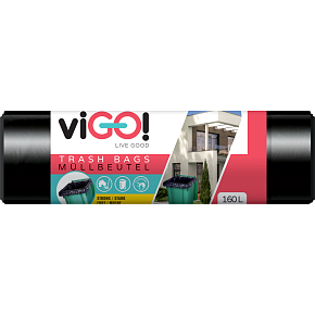 viGO worki na odpady, 28 µ, 90 × 110 cm, 160 l, 10 sztuk viGO worki na odpady, 28 µ, 90 × 110 cm, 160 l, 10 sztuk
