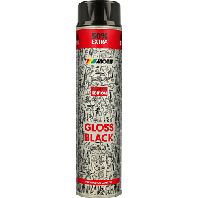 Motip Rallye uniwersalny lak akrylowy, czarny połysk, 600 ml