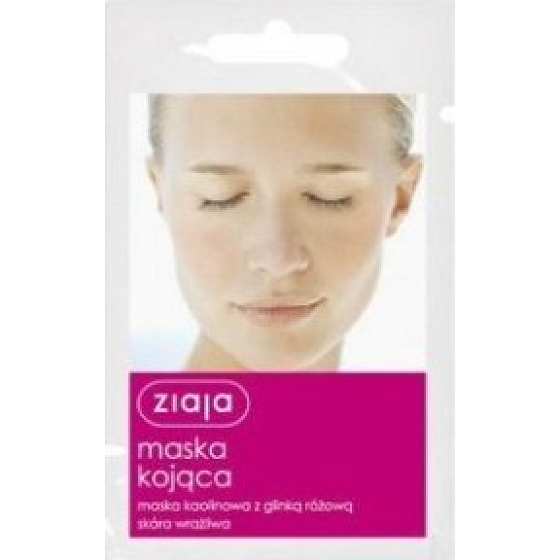 Ziaja Růžový jíl kaolinová pleťová maska citlivá pleť 7 ml