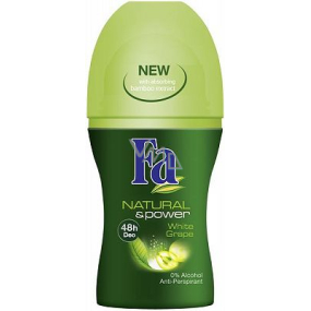 Fa Natural & Care Bílý hrozen kuličkový antiperspirant deodorant roll-on pro ženy 50 ml