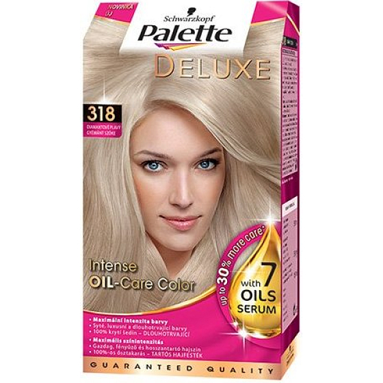 Schwarzkopf Palette Deluxe Intense Oil Care Color barva na vlasy 318 Diamantově plavý