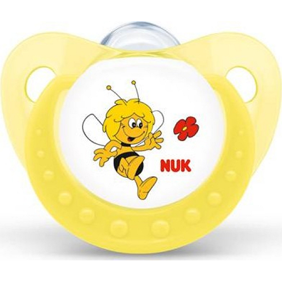 Nuk Včelka Mája ortodontické silikonové šidítko 6-18 měsíců 1 kus