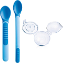 Mam Feeding Spoons & Cover 2 fázová krmící lžička s ochranným krytem různé barvy 6+ měsíců 1 sada