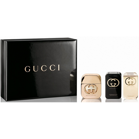 Gucci Guilty toaletní voda pro ženy 75 ml + tělové mléko 100 ml + sprchový gel 100 ml, dárková sada