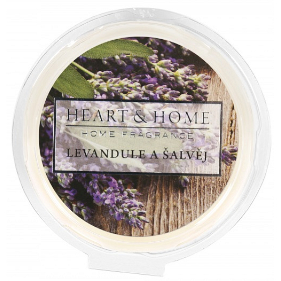 Heart & Home Levandule a šalvěj Sojový přírodní vonný vosk 27 g