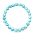 Bransoletka Larimar elastyczna naturalny kamień, kuleczka 5 mm / 16 - 17 cm, kamień Atlantydy