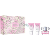 Versace Bright Crystal woda toaletowa 50 ml + mleczko do ciała 50 ml + żel pod prysznic 50 ml, zestaw prezentowy dla kobiet