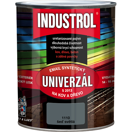 Industrol S2013 uniwersalna lak połyskowy do metalu i drewna, 1110 szaro światła, 600 ml