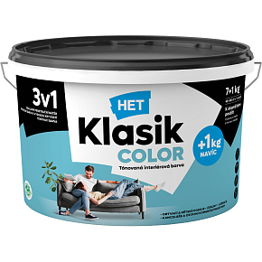 Het Klasik Color farba malarska, 0477 niebieski karaibski, 7+1 kg