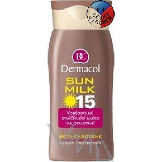 Dermacol Sun Milk SPF15 voděodolné zvláčňující mléko na opalování 200 ml