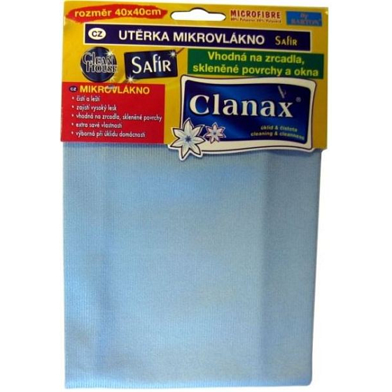 Clanax Safír utěrka mikrovlákno 40 x 40 cm 1 kus