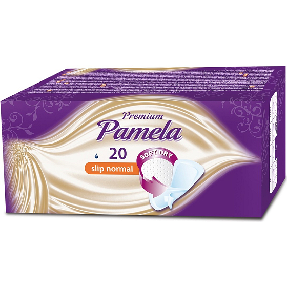 Pamela Premium Slip Normal Soft Dry intimní slipové vložky 20 kusů