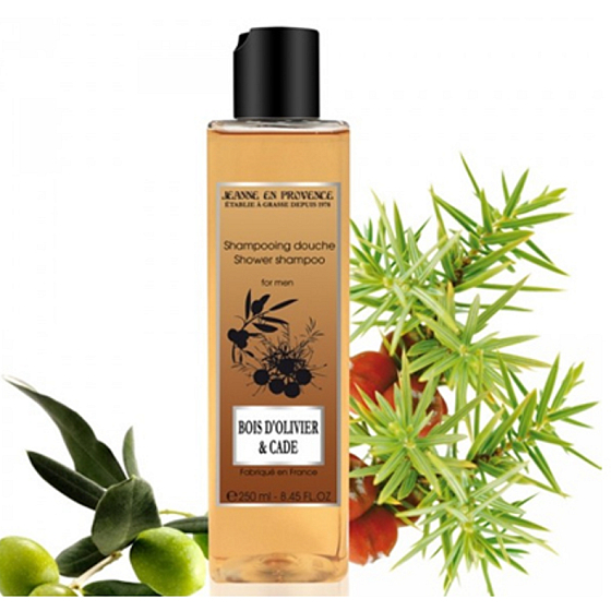Jeanne en Provence Men Bois D Olivier & Cade 2v1 šampon a sprchový gel 250 ml
