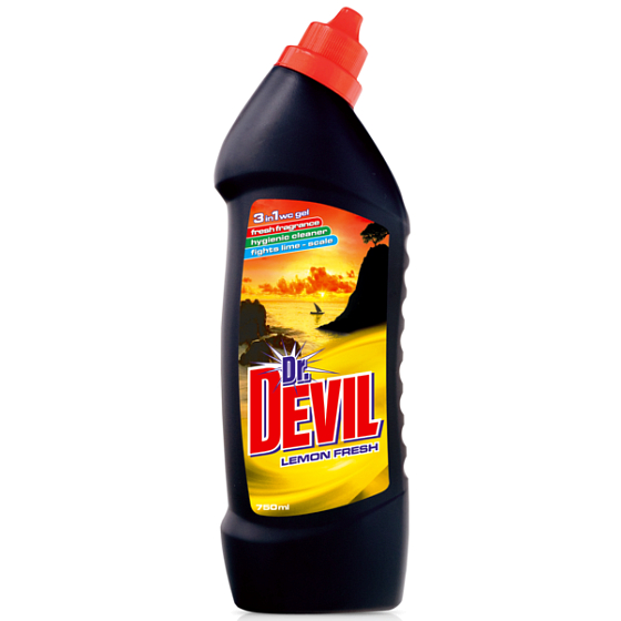 Dr. Devil Lemon Fresh 3v1 Wc tekutý čistič 750 ml