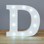 Nekupto Dřevěné LED písmeno D dekorace 16 cm