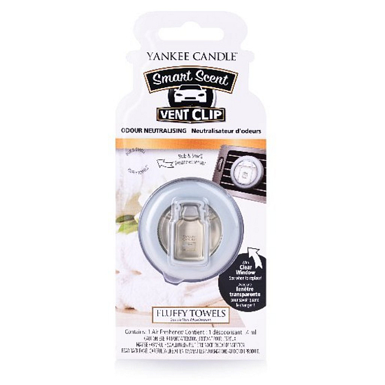 Yankee Candle Fluffy Towels - Nadýchané osušky vonný klip do ventilace