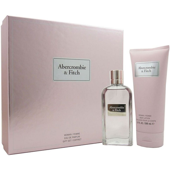 Abercrombie & Fitch First Instinct for Woman parfémovaná voda pro ženy 50 ml + tělové mléko 200 ml, dárková sada
