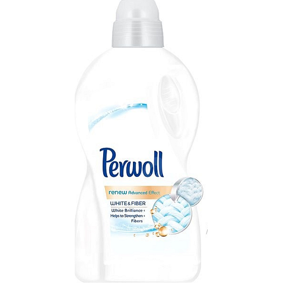 Perwoll White & Fibe prací gel na bílé prádlo, smíšené a syntetické textilie 30 dávek 1,8 l